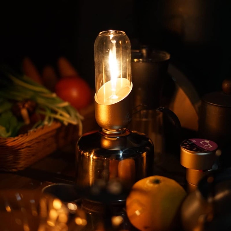 Fire-Maple Fire Maple Orange Camping Light, Propane Lamp，Gas Lantern, Glass Lampshade & Windproof, NO Mantles Needed, Brightness Adjustable, Heating, Camping Atmosphere &Bright Flames - Image 5